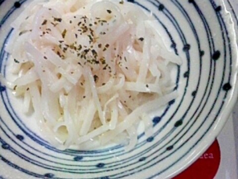 かけるだけ～☆だいこんで明太パスタ？